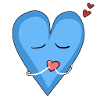 cœur amour symbole bleu