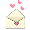 letter hearts pink love open