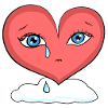 sad heart cloud crying tears