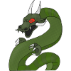 Dragon with red eyes