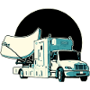 Satellite Truck Illustration