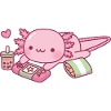 Cute Axolotl Relax Gamer