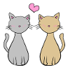 cat lovers dear couple