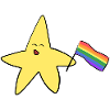 lgbt flag star symbol love