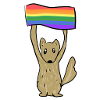lgbt flag dog animal love