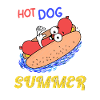 Hotdog Sommerurlaub lustig