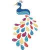 Bunter Pfau
