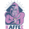 Affe trinkt Kaffee
