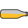 Lying beer bottle