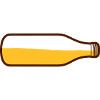 Beer bottle lying down
