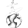 Retro Globe Surfer