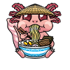 Axolotl Kawaii Ramen Noodles Anime