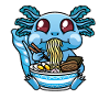 Axolotl Kawaii Ramen Noodles Anime