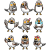 Zebra Finch Bird Emoticon