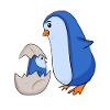 Pingouin avec Bébé Pingouin