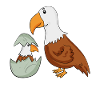Aigle avec Bébé Aigle