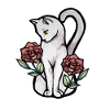 White cat roses