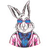 Bisexual Bi Pride Flag Rabbit