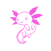Axolotl Sticker Pink Amphibians