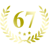 67 Number wreath