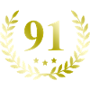 91 Number wreath