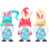 Cute Gnomes Easter Egg Hunting