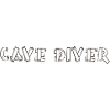 Cave diver in boards font