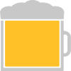 Large beer glass icon logo