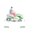 Lawn Mower Mowing Dad Father