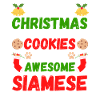 Christmas Siam Cat Cookies