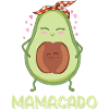 Mamacado Avocado Bandana Rossa Figlia Figlio