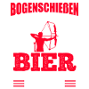 Bogenschießen und Bier Männer