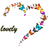 butterflies multi lovely heart