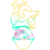 Heart Skull 1 yellow