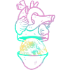 Heart Skull 1 pink