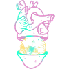 Heart Skull 2 purple
