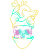 Heart Skull 3 yellow
