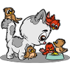 Kitten Bird Sharing Futter Tier