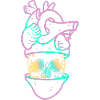 Heart Skull 3 purple