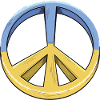 Peace Sign Retro Design Ukraine Antiwar
