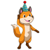 Fox Birthday Party Hat