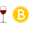 vin rouge et bitcoin