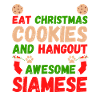Christmas Siam Cat Cookies