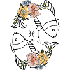 Zodiac Flower Retro