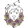 Zodiac Flower Retro