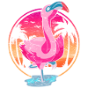 Summer Sunset Animal Gift Flamingo