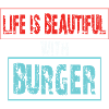 Lebensfreude mit Burger Spruch