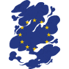 Bandiera dell'Europa EU Euro Bandiera europea