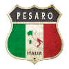 Pesaro Italie Armoiries Drapeaux Design