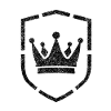 Sponge stencil Crown inside shild